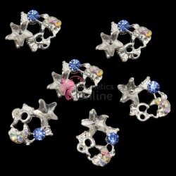 Decoratiuni 3D Metalice 151 Stelute Argintii cu stras 